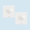 Crochet à serviette 4 cm, set de 2, blanc, acier inoxydable, Zack