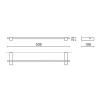 Porte-serviette CARVO 51 cm, blanc, acier inoxydable, Zack