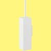 Brosse de toilettes CARVO 42 cm, montage mural, blanc, acier inoxydable, Zack