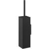 Brosse de toilette CARVO 42 cm, montage mural, noir, acier inoxydable, Zack