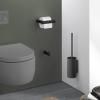 Dérouleur de papier toilette LINEA 15 cm, noir, acier inoxydable, Zack