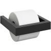 Dérouleur de papier toilette LINEA 15 cm, noir, acier inoxydable, Zack