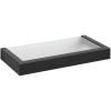 Étagère de salle de bain LINEA 26 cm, noir, acier inoxydable/verre, Zack