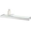 Étagère de salle de bain LINEA 46 cm, mat, acier inoxydable/verre, Zack