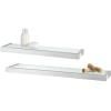 Étagère de salle de bain LINEA 46 cm, mat, acier inoxydable/verre, Zack