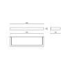 Étagère de salle de bain LINEA 46 cm, mat, acier inoxydable/verre, Zack