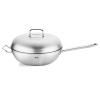 Wok ORIGINAL PROFI 32 cm, argent, acier inoxydable, Fissler