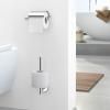Porte papier toilette supplémentaire SCALA 25 cm, poli, acier inoxydable, Zack