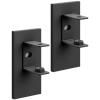 Support mural LINEA, set de 2, noir, acier inoxydable, Zack
