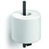Porte papier toilette supplémentaire CARVO 19 cm, fixation murale, noir, acier inoxydable, Zack