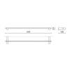 Porte-serviette CARVO 66 cm, blanc, acier inoxydable, Zack