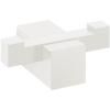 Crochet à serviette CARVO 6 cm, double, blanc, acier inoxydable, Zack