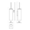 Brosse de toilette CARVO 42 cm, montage mural, mat, acier inoxydable, Zack
