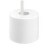 Porte papier toilette supplémentaire CARVO 19 cm, fixation murale, blanc, acier inoxydable, Zack