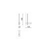 Porte papier toilette supplémentaire CARVO 19 cm, fixation murale, blanc, acier inoxydable, Zack