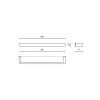 Porte-serviette LINEA 46 cm, mat, acier inoxydable, Zack