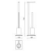 Butler de toilette CARVO 72 cm, mat, acier inoxydable, Zack