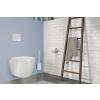 Brosse de toilette CARVO 50 cm, montage mural, blanc, acier inoxydable, Zack