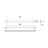Porte-serviette SCALA 66 cm, poli, acier inoxydable, Zack
