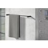 Porte-serviette CARVO 66 cm, noir, acier inoxydable, Zack