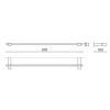 Porte-serviette CARVO 66 cm, noir, acier inoxydable, Zack