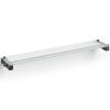 Étagère de salle de bain CARVO 66 cm, noir, acier inoxydable/verre, Zack