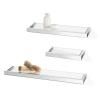 Étagère de salle de bain LINEA 46 cm, poli, acier inoxydable/verre, Zack