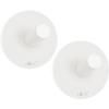 Crochet à serviette 4,5 cm, set de 2, blanc, acier inoxydable, Zack