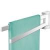 Porte-serviette LINEA 44 cm, double, poli, acier inoxydable, Zack