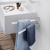 Porte-serviette LINEA 44 cm, double, poli, acier inoxydable, Zack