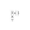 Support mural LINEA, set de 2, mat, acier inoxydable, Zack