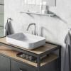 Étagère de salle de bain CARVO 66 cm, mat, acier inoxydable/verre, Zack