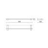 Porte-serviette CARVO 51 cm, noir, acier inoxydable, Zack