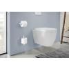 Dérouleur de papier toilette CARVO 16 cm, blanc, acier inoxydable, Zack