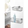 Étagère de douche SCALA 23 cm, poli, acier inoxydable, Zack