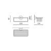 Étagère de douche SCALA 23 cm, poli, acier inoxydable, Zack
