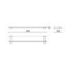 Porte-serviette CARVO 51 cm, mat, acier inoxydable, Zack