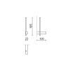 Porte papier toilette supplémentaire CARVO 19 cm, fixation murale, mat, acier inoxydable, Zack