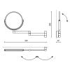 Miroir cosmétique LINEA 18 cm, poli, acier inoxydable, Zack