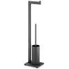 Butler de toilette LINEA 72 cm, noir, acier inoxydable, Zack