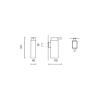 Distributeur de savon LINEA 190 ml, montage mural, blanc, acier inoxydable, Zack