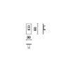 Support mural LINEA 6 cm, poli, acier inoxydable, Zack