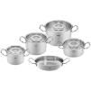 Batterie de cuisine ORIGINAL PROFI, set de 5, argent, acier inoxydable, Fissler