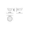 Porte-savon SCALA 14 cm, poli, acier inoxydable, Zack