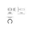 Porte sèche cheveux SCALA 11 cm, poli, acier inoxydable, Zack