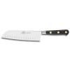 Couteau Santoku IDÉAL 18 cm, rivets laiton, noir, Lion Sabatier