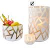 Support bougie pilier VAL 30 cm, blanc, verre, Philippi