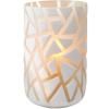 Support bougie pilier VAL 30 cm, blanc, verre, Philippi