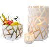 Support bougie pilier VAL 15 cm, blanc, verre, Philippi