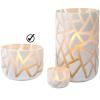 Support bougie pilier VAL 15 cm, blanc, verre, Philippi